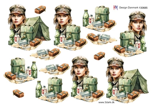 3D Kvindelig soldat